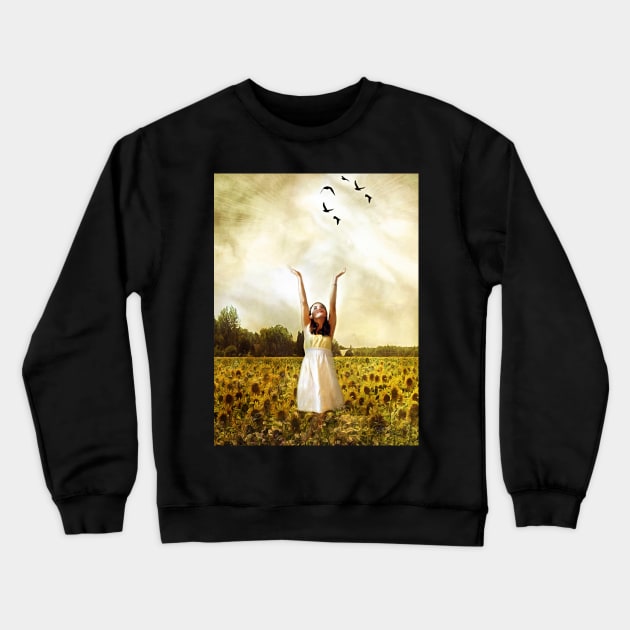 Forever Young Crewneck Sweatshirt by Phatpuppy Art